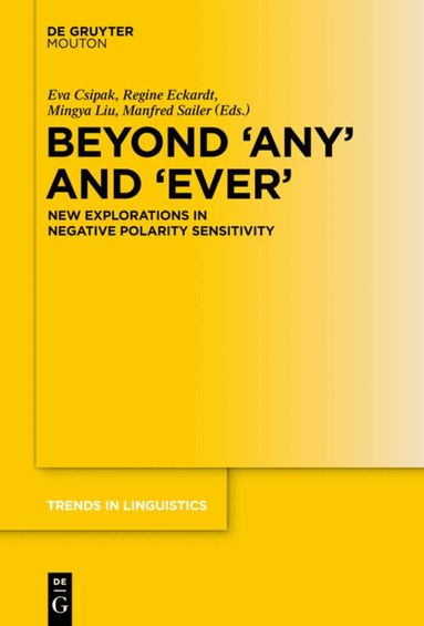 Eva Csipak, Regine Eckardt, Mingya Liu, Manfred Sailer - Beyond 'Any' and 'Ever', Inbunden