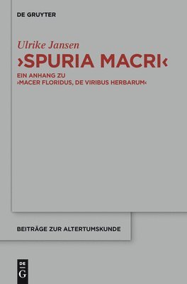 bokomslag &quot;Spuria Macri&quot;