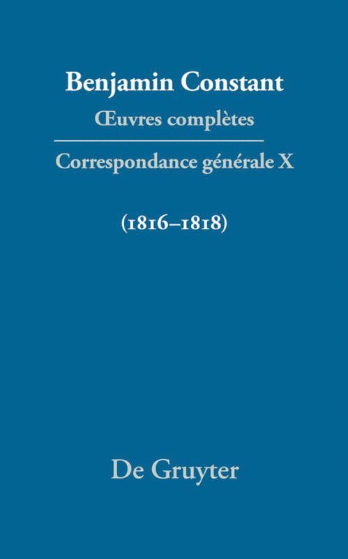 Correspondance gnrale 18161818 1