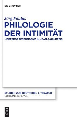 bokomslag Philologie der Intimitt