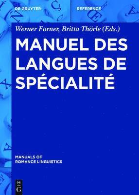 Werner Forner - Manuel Des Langues de Spécialité, Inbunden