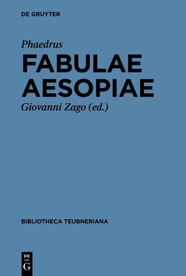 Giovanni Zago Phaedrus, Giovanni Zago - Fabulae Aesopiae, Inbunden
