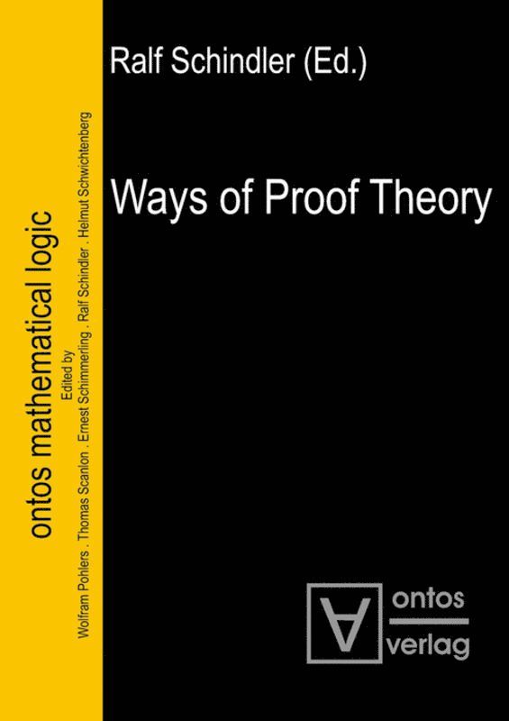 Ways of Proof Theory 1