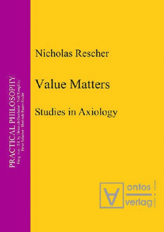 Nicholas Rescher - Value Matters, Inbunden