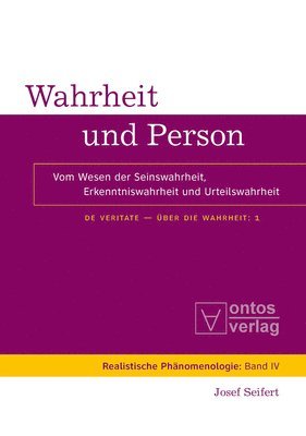 De Veritate - ber die Wahrheit, Band 1, Wahrheit und Person 1