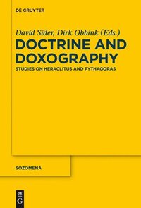 bokomslag Doctrine and Doxography