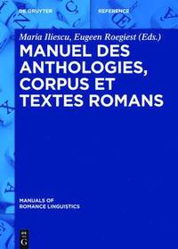 bokomslag Manuel des anthologies, corpus et textes romans