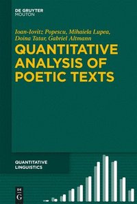 bokomslag Quantitative Analysis of Poetic Texts