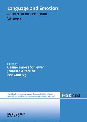 bokomslag Language and Emotion. Volume 1