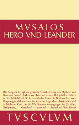 Hero Und Leander Und Die Weiteren Antiken Zeugnisse 1