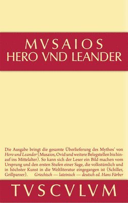 Hero Und Leander Und Die Weiteren Antiken Zeugnisse