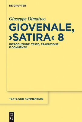 bokomslag Giovenale, &quot;Satira&quot; 8