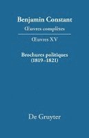 Kurt Kloocke, Paul Delbouille - Brochures politiques (1819-1821), Inbunden