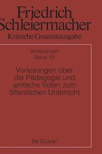 bokomslag Vorlesungen ber die Pdagogik und amtliche Voten zum ffentlichen Unterricht