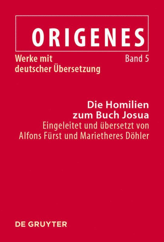 Alfons Fürst, Marietheres Döhler - Die Homilien zum Buch Josua, Inbunden
