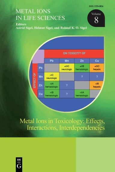 Astrid Sigel, Helmut Sigel, Roland K.O. Sigel - Metal Ions in Toxicology: Effects, Interactions, Interdependencies, Inbunden