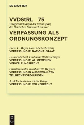 bokomslag Verfassung als Ordnungskonzept