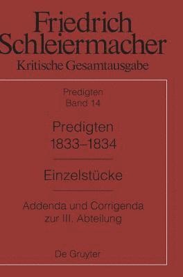 Günter Meckenstock - Predigten 1833-1834, Inbunden