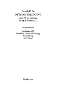 bokomslag Festschrift fr Ottmar Breidling zum 70. Geburtstag am 15. Februar 2017