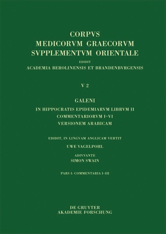 Galeni In Hippocratis Epidemiarum librum II Commentariorum I-III versio Arabica 1