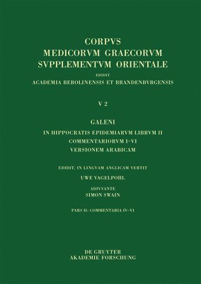 Galeni in Hippocratis Epidemiarum librum II commentariorum IV-VI versio Arabica et indices 1