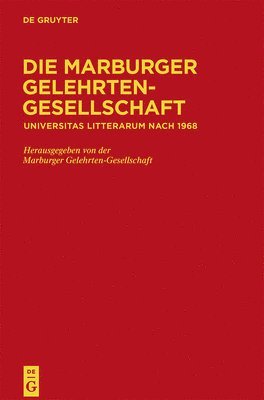 bokomslag Die Marburger Gelehrten-Gesellschaft