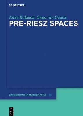 bokomslag Pre-Riesz Spaces