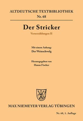 Hanns Der Fischer Stricker, Hanns Fischer - Verserzählungen II, Häftad
