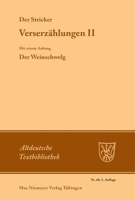 Der Stricker, Hanns Fischer, Johannes Janota - Verserzählungen II, Häftad