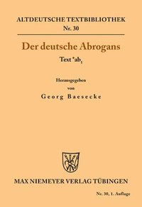 bokomslag Der Deutsche Abrogans