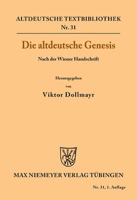 Viktor Dollmayr - altdeutsche Genesis, Häftad