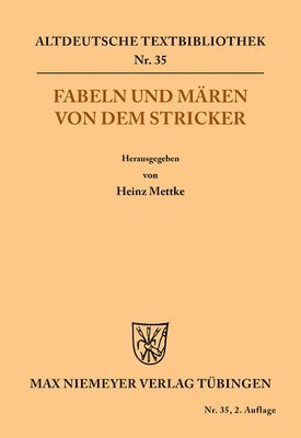 Der Stricker, Heinz Mettke - Fabeln und Mären von dem Stricker, Häftad