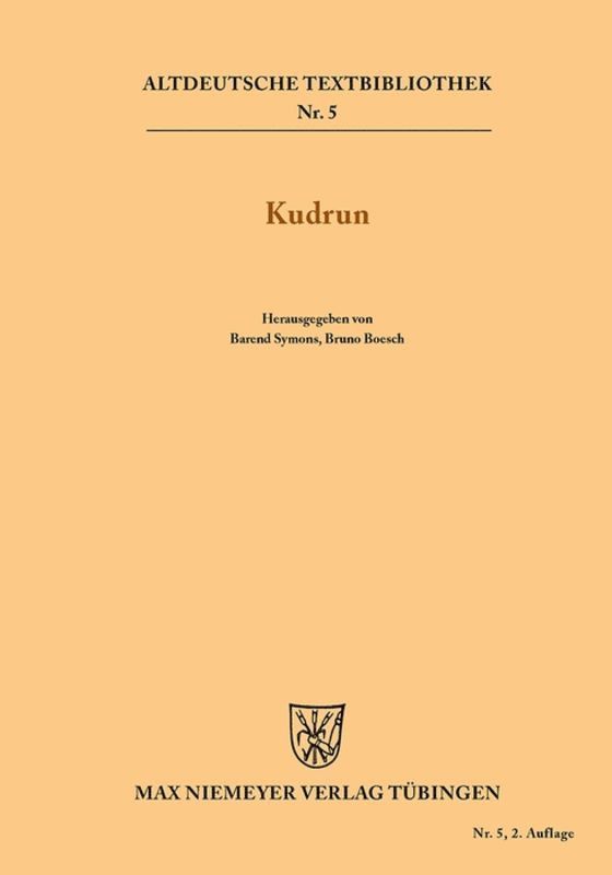 Barend Symons, Bruno Boesch - Kudrun, Häftad