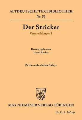 Der Stricker, Hanns Fischer - Verserzählungen I, Häftad