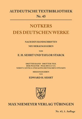 Edward H Sehrt, Edward H. Sehrt - Notkers des Deutschen Werke, Häftad