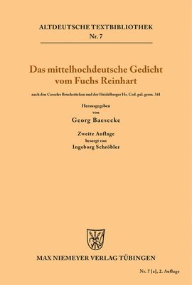 Das mittelhochdeutsche Gedicht vom Fuchs Reinhart 1