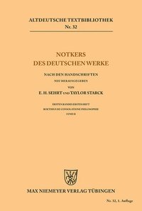 bokomslag Notkers Des Deutschen Werke