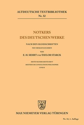 Edward H Sehrt, Taylor Starck, Edward H. Sehrt - Notkers Des Deutschen Werke, Häftad