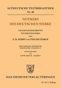 bokomslag Notkers des Deutschen Werke