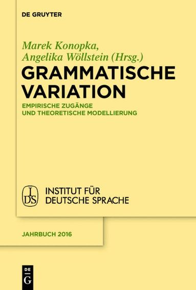 Marek Konopka, Angelika Wöllstein - Grammatische Variation, Inbunden