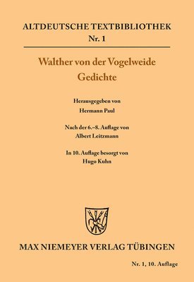 Walther Von Der Vogelweide, Hugo Walther von der Vogelweide Kuhn, Walther Von Der Vogelweide, Hugo Kuhn - Gedichte, Häftad
