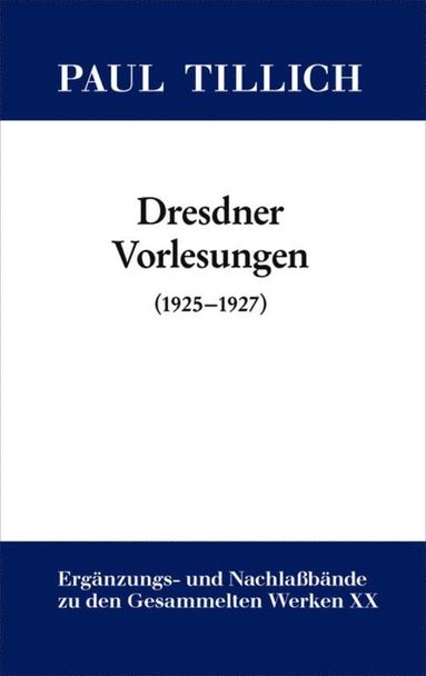 bokomslag Dresdner Vorlesungen