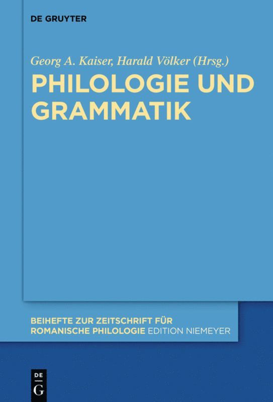 Georg A. Kaiser, Harald Völker - Philologie und Grammatik, Inbunden
