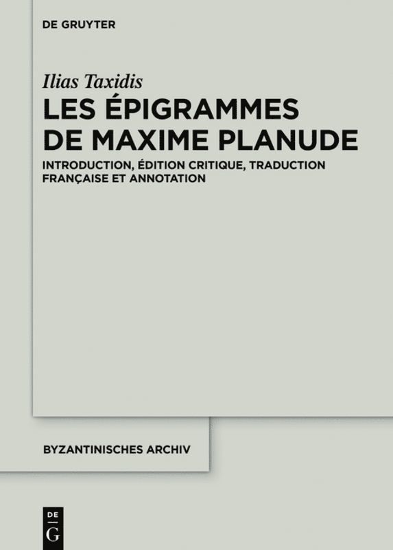 Épigrammes de Maxime Planude