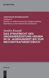 bokomslag Das Strafrecht des Groherzogtums Hessen im 19. Jahrhundert bis zum Reichsstrafgesetzbuch