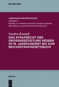 bokomslag Das Strafrecht des Groherzogtums Hessen im 19. Jahrhundert bis zum Reichsstrafgesetzbuch