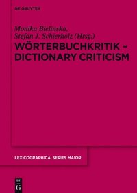 bokomslag Wrterbuchkritik - Dictionary Criticism