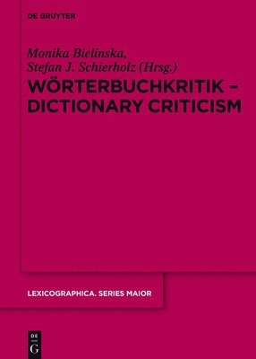 bokomslag Wrterbuchkritik - Dictionary Criticism