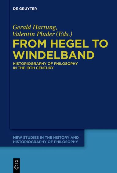 Gerald Hartung, Valentin Pluder - From Hegel to Windelband, Häftad