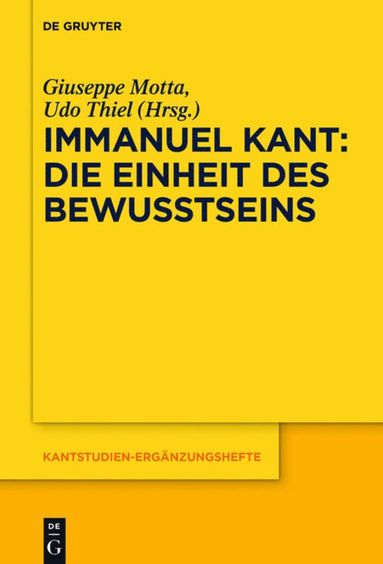 bokomslag Immanuel Kant - Die Einheit des Bewusstseins